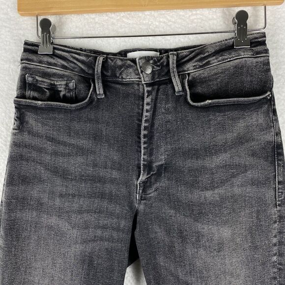 Frame Jeans Womens Size 2 (29x25.5) Gray Le One Crop Mini Boot Stretch Denim - Picture 2 of 15